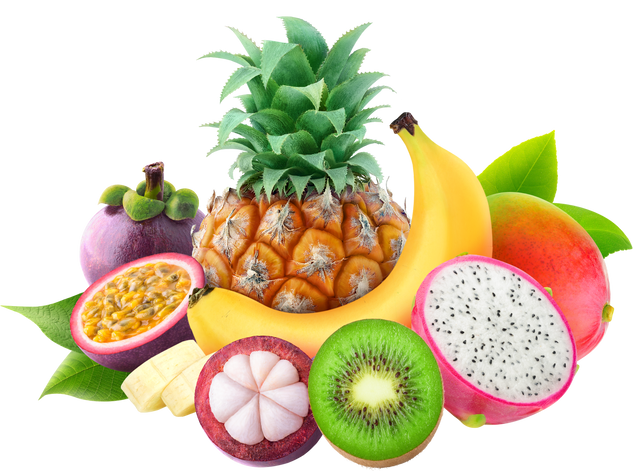 Isolated Tropical Fruits